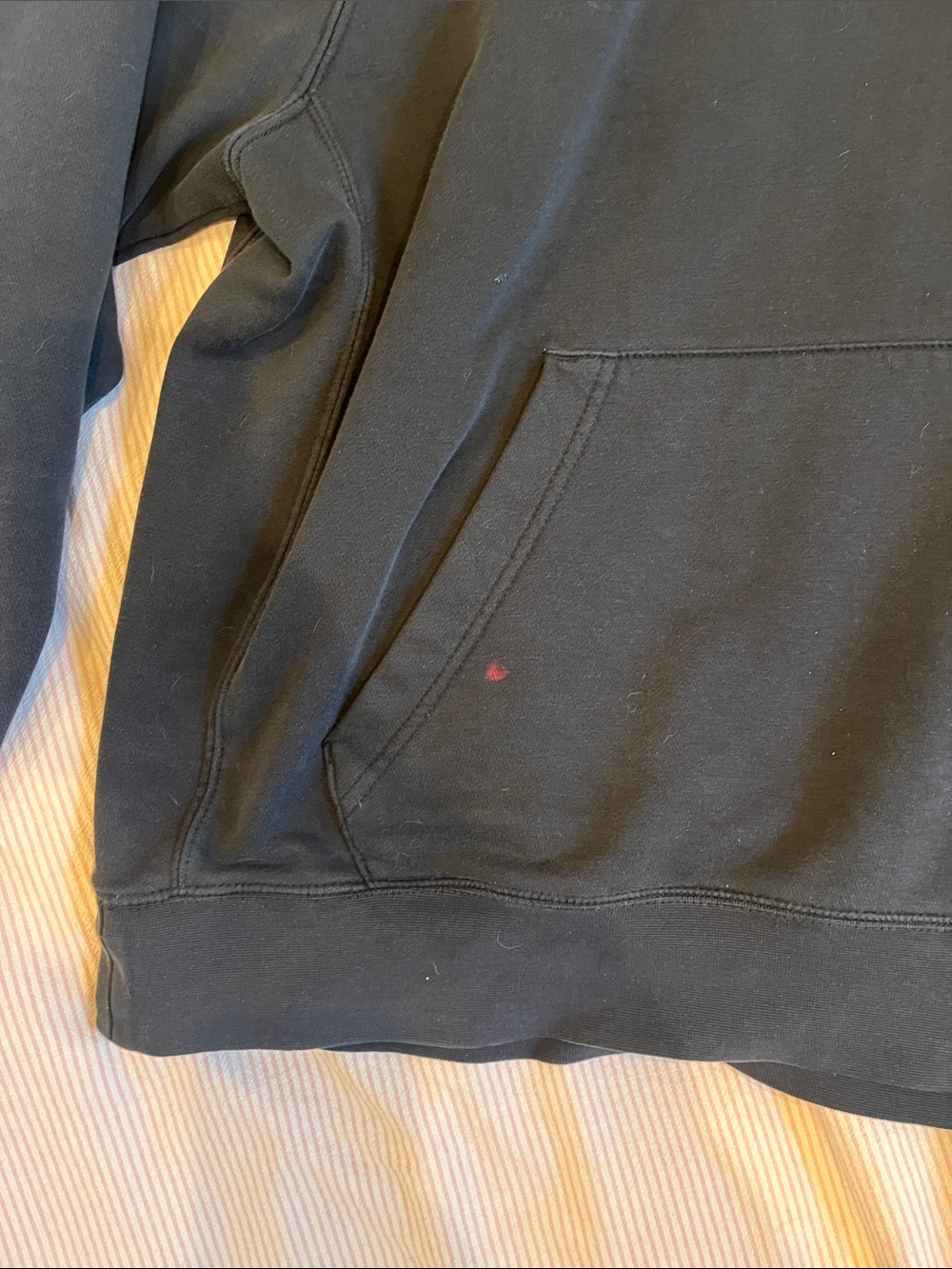 Nike Black Pullover Hoodie with White Swoosh - Picture 3 of 7